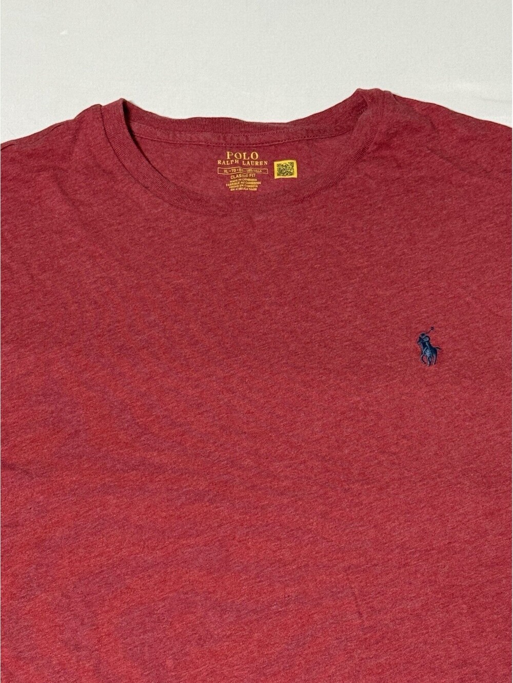 Polo Ralph Lauren Mens Shirt XL Red Short Sleeve Classic Prep